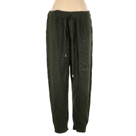 Quince 100% Cashmere Mongolian Cashmere Soft Jogger Sweatpants Olive Green - Picture 2 of 8